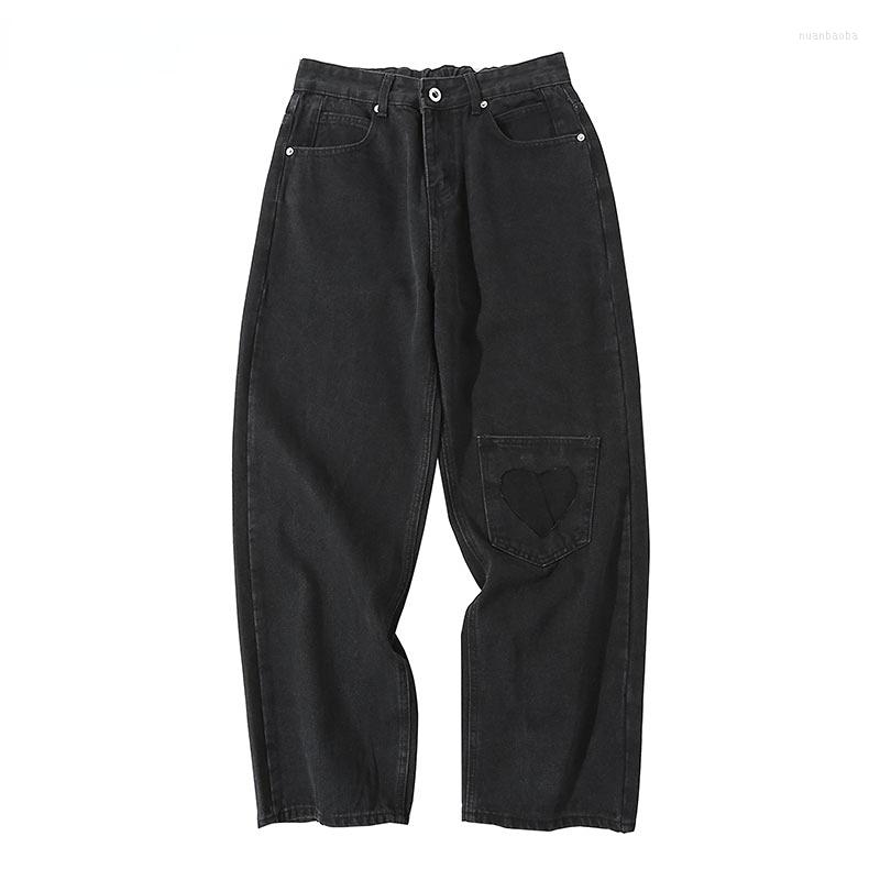 Men' Jeans Casual Black Baggy Denim Pants Hip Hop Streetwear Heart Patchwork Mens Harajuku Loose Elastic Waist Trousers
Men' Jeans Casual Black Baggy Denim Pants Hip Hop Streetwear Heart Patchwork Mens Harajuku Loose Elastic Waist Trousers