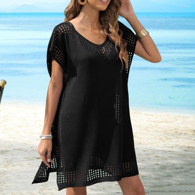 Women's Swimwear V-neck Sleeveless Side Split Loose Fit Beach Dress Women Hollow Out Solid Color Cover Up Beachwear, White
Women's Swimwear V-neck Sleeveless Side Split Loose Fit Beach Dress Women Hollow Out Solid Color Cover Up Beachwear, White