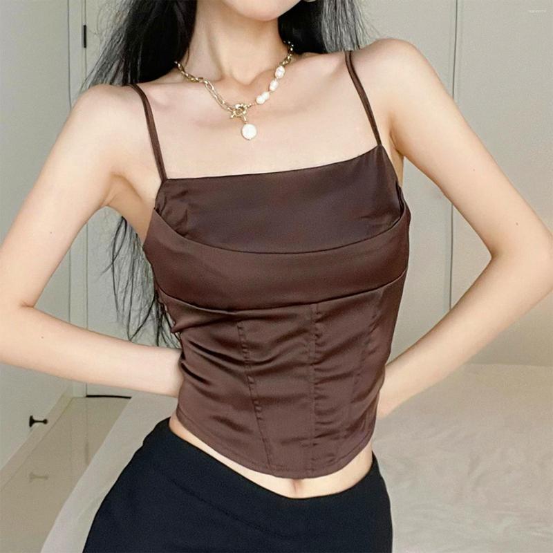 Women's Tanks Fishbone Sling Vest Top Y2K Style Sexy Camisole Undershirt Boat Neck Slim Lace Up Sleeveless Backless For Vacation, White 
Women's Tanks Fishbone Sling Vest Top Y2K Style Sexy Camisole Undershirt Boat Neck Slim Lace Up Sleeveless Backless For Vacation, White