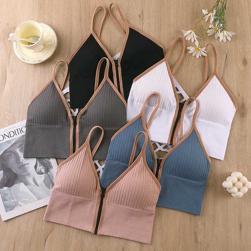 Women's Bra s New Simple Tub Top Front Zipper Sports Seamless for Women, Bean paste
Women's Bra s New Simple Tub Top Front Zipper Sports Seamless for Women, Bean paste