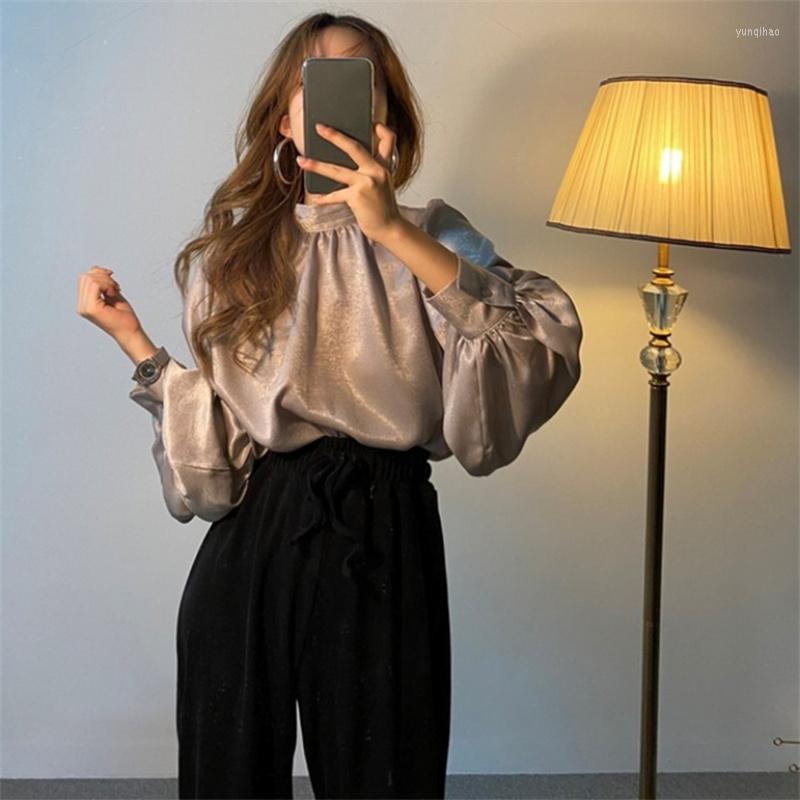 Women's Blouses Blouse Women Spring Korean Fashion Smooth Slim Elegant Office Lady Tops Chic Lantern Sleeve Solid Stand Collar Shirt Blusas, White
Women's Blouses Blouse Women Spring Korean Fashion Smooth Slim Elegant Office Lady Tops Chic Lantern Sleeve Solid Stand Collar Shirt Blusas, White