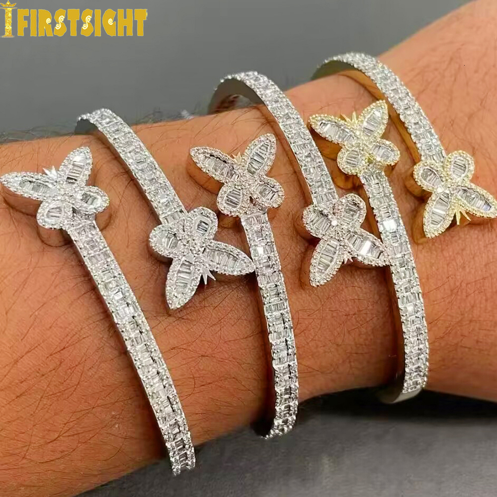Chain Iced Out Bling Opened Butterfly Charm Bracelet Silver Color Zircon Insects Bangle For Men Women Hiphop Luxury Jewelry 230508
Chain Iced Out Bling Opened Butterfly Charm Bracelet Silver Color Zircon Insects Bangle For Men Women Hiphop Luxury Jewelry 230508