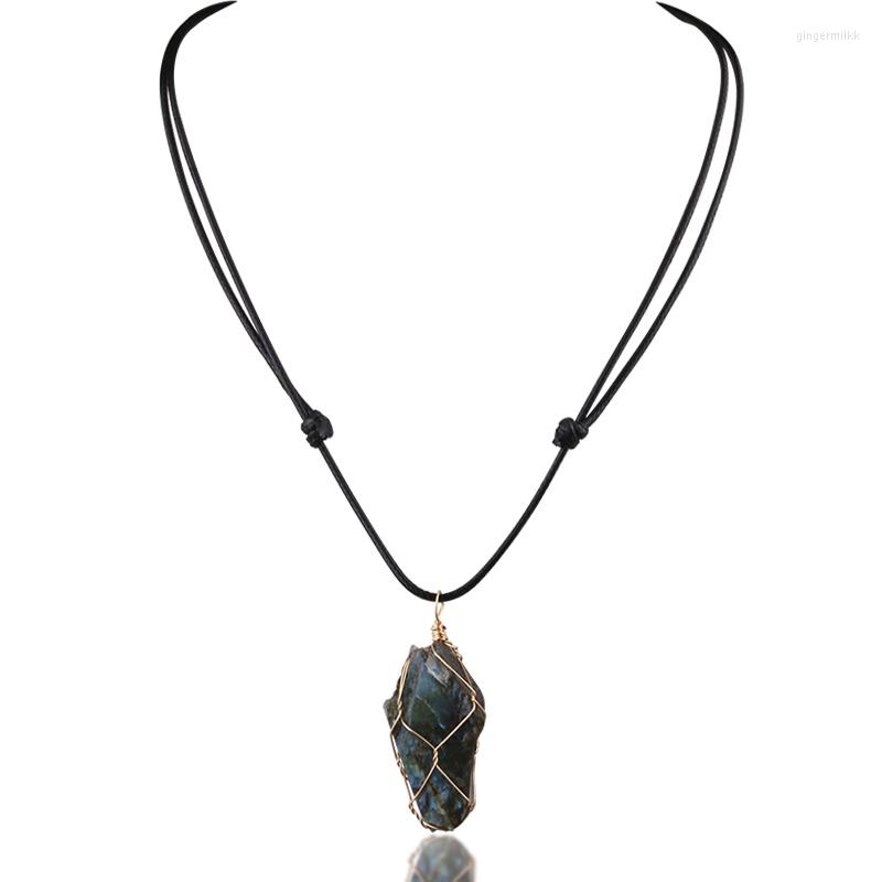 Chains 10pcs Adjustable Natural Raw Stone Necklace Labradorite Pendant Woven Necklaces Men Women Jewelry Gift
Chains 10pcs Adjustable Natural Raw Stone Necklace Labradorite Pendant Woven Necklaces Men Women Jewelry Gift