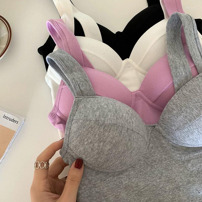 Women's Tanks Women Tank Tops Sexy Crop Vest Solid Color Camisole With Bra Harajuku Korean Female Off Shoulder Knitted White Summer
Women's Tanks Women Tank Tops Sexy Crop Vest Solid Color Camisole With Bra Harajuku Korean Female Off Shoulder Knitted White Summer