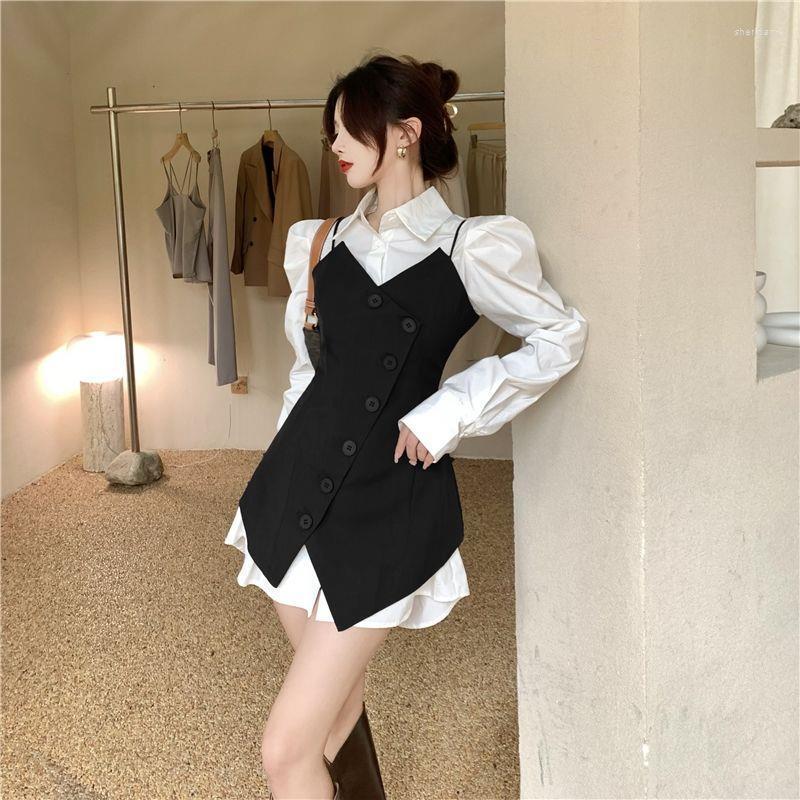 Work Dresses Women Vest Set 2023 Spring Fashion Sweet Office Lady Solid Full Turn-down Collar Blouse 2 Piece, Khaki set
Work Dresses Women Vest Set 2023 Spring Fashion Sweet Office Lady Solid Full Turn-down Collar Blouse 2 Piece, Khaki set