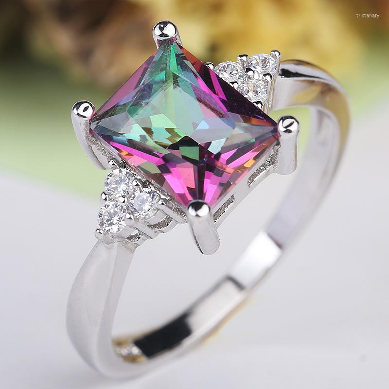 Cluster Rings Fashion Wholesale Mysterious Rainbow CZ & Purple Silver Color Ring Witth S Stamp Women Plata Jewelry
Cluster Rings Fashion Wholesale Mysterious Rainbow CZ & Purple Silver Color Ring Witth S Stamp Women Plata Jewelry