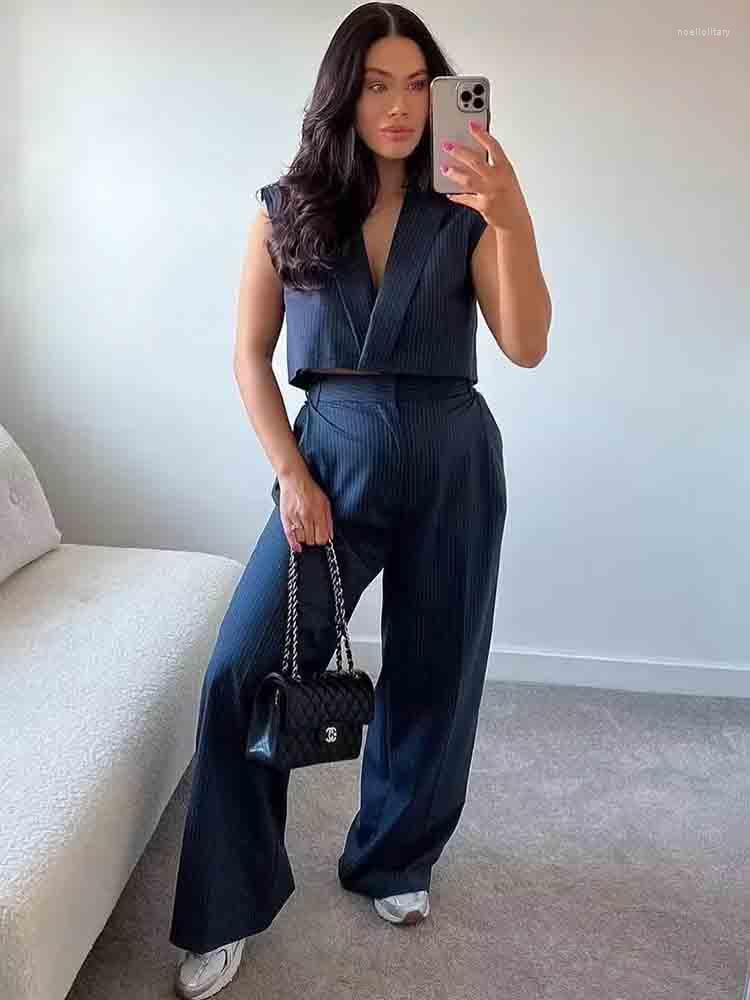 Women's Two Piece Pants Women 2 Pieces Sets Fashion Stripe Vest Tops Wide Leg Office Suit Vintage Woman Set Womens Outfits
Women's Two Piece Pants Women 2 Pieces Sets Fashion Stripe Vest Tops Wide Leg Office Suit Vintage Woman Set Womens Outfits
