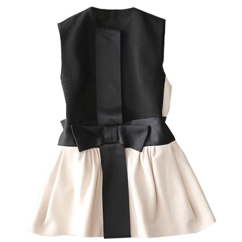 Vests New HighEnd Design French Romantic Bow Women Vest Coat Sleeveless Spliced Vest Lady quality Slim Jacket Waistcoat Fashion femme, Beige
Vests New HighEnd Design French Romantic Bow Women Vest Coat Sleeveless Spliced Vest Lady quality Slim Jacket Waistcoat Fashion femme, Beige