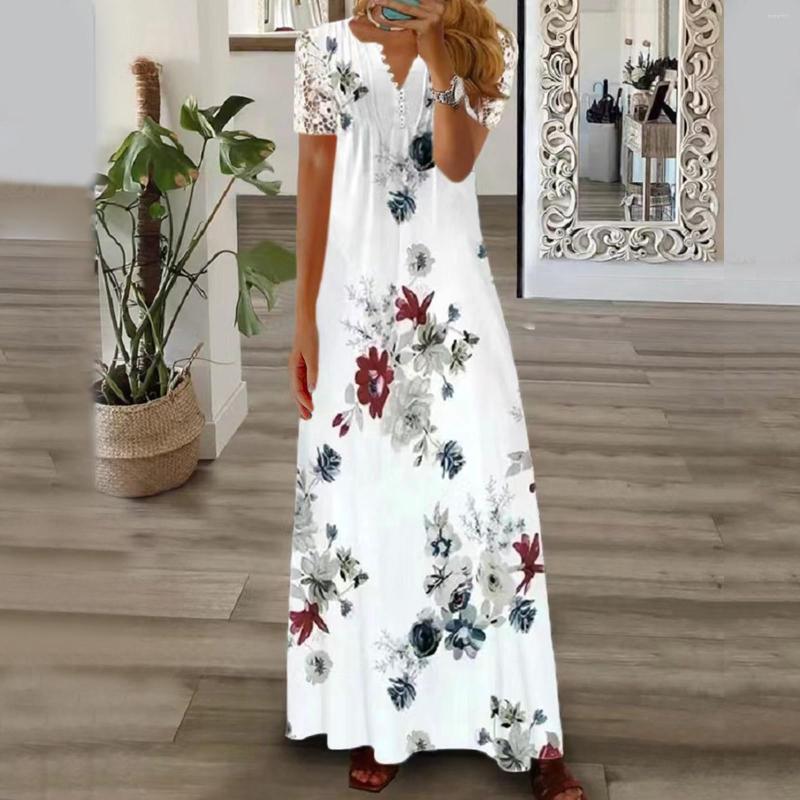Party Dresses Summer Women Maxi Dress Floral Print Embroidery Hollow Out Lace Lantern Short Sleeve V-Neck Elegant Beach Robe 2023, Purple
Party Dresses Summer Women Maxi Dress Floral Print Embroidery Hollow Out Lace Lantern Short Sleeve V-Neck Elegant Beach Robe 2023, Purple