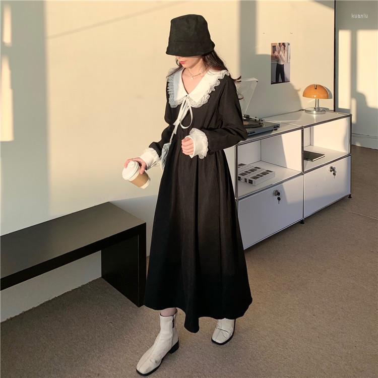 Casual Dresses Autumn Winter 2023 Japanese Doll Neck Long Sleeve Dress Women's Loose Waist Medium Length French Knee, See chart
Casual Dresses Autumn Winter 2023 Japanese Doll Neck Long Sleeve Dress Women's Loose Waist Medium Length French Knee, See chart