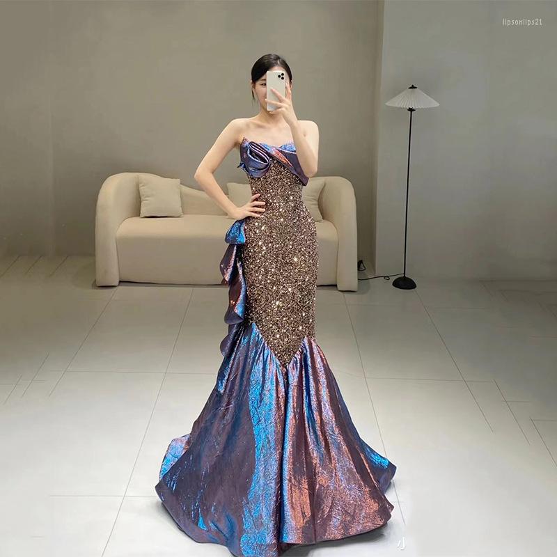 Ethnic Clothing Vestidos De Fiesta Women Elegant Tube Top Evening Dresses 2023 Exquisite Sequins Prom Gown
Ethnic Clothing Vestidos De Fiesta Women Elegant Tube Top Evening Dresses 2023 Exquisite Sequins Prom Gown