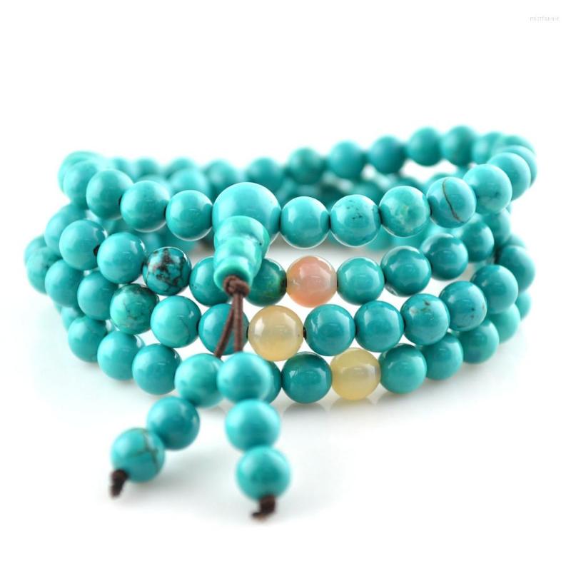 Strand 5pcs High Quality Natural Blue Howlite Fashion Women 108 Beads Prayer Mala Bracelet Tibetan Jewelry
Strand 5pcs High Quality Natural Blue Howlite Fashion Women 108 Beads Prayer Mala Bracelet Tibetan Jewelry