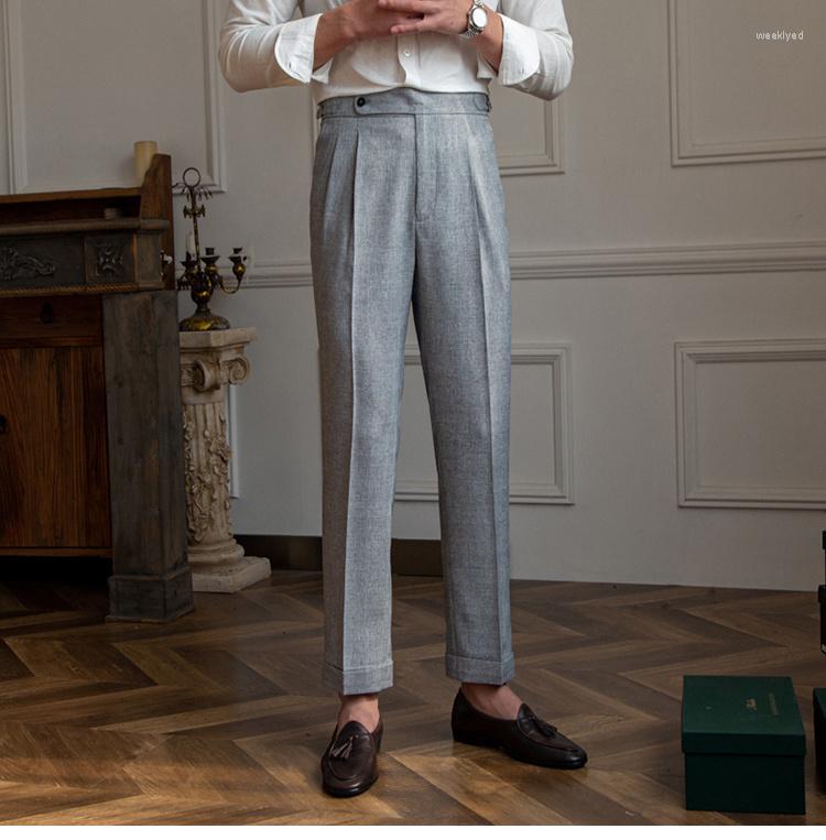 Men's Pants Spring High Quality Business Casual Draped High-waist Trousers Men's Trendy Gray Pant Formal For Men Traje De Vestir Hombre
Men's Pants Spring High Quality Business Casual Draped High-waist Trousers Men's Trendy Gray Pant Formal For Men Traje De Vestir Hombre