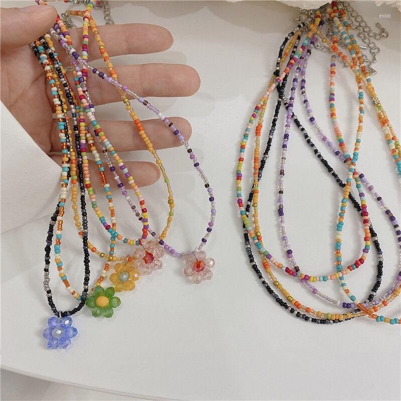 Pendant Necklaces Bohemian Colorful Crystal Bead Choker Necklace Simple Trend Handmade Chain For Women Jewelry
Pendant Necklaces Bohemian Colorful Crystal Bead Choker Necklace Simple Trend Handmade Chain For Women Jewelry