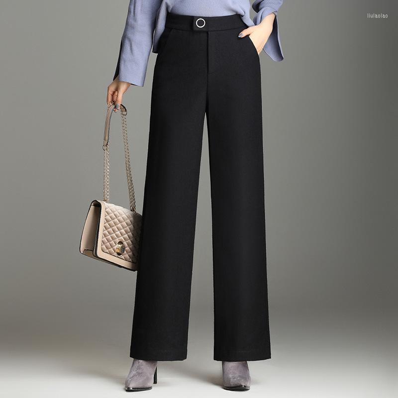 Women's Pants Winter Women Wool High Waist Loose Casual Full Length Slacks Comfortable Female OL KQL87825, Black
Women's Pants Winter Women Wool High Waist Loose Casual Full Length Slacks Comfortable Female OL KQL87825, Black