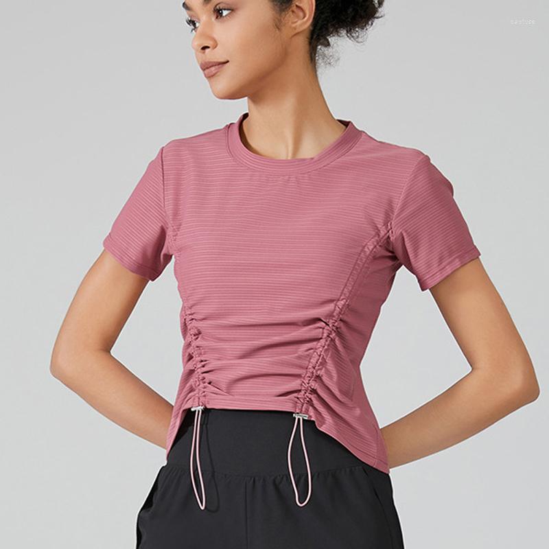 Active Shirts Short Sleeve Yoga T-Shirt Women Solid Color Drawstring Workout Running Top Breathable Quick Dry Female Gym Shirt Sportswear, Black
Active Shirts Short Sleeve Yoga T-Shirt Women Solid Color Drawstring Workout Running Top Breathable Quick Dry Female Gym Shirt Sportswear, Black