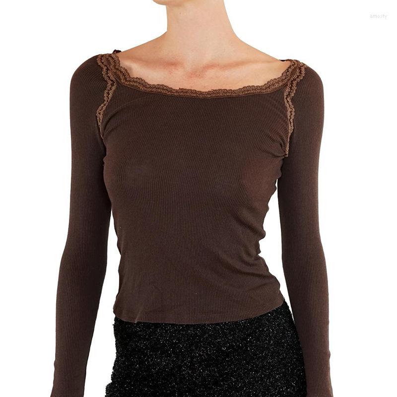 Women' T Shirts Doury Vintage Chic T-Shirts Y2k 2000s Women Lace Trim Long Sleeve Crop Top Aesthetics Harajuku Slim Fit Tees Streetwear, Coffee
Women' T Shirts Doury Vintage Chic T-Shirts Y2k 2000s Women Lace Trim Long Sleeve Crop Top Aesthetics Harajuku Slim Fit Tees Streetwear, Coffee