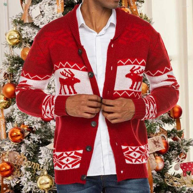 Men's Sweaters Men's Christmas Sweater Slim Fit Single-breasted Color Block Long Sleeve Cardigan Elk Snowflake Print Xmas Coat, Black
Men's Sweaters Men's Christmas Sweater Slim Fit Single-breasted Color Block Long Sleeve Cardigan Elk Snowflake Print Xmas Coat, Black