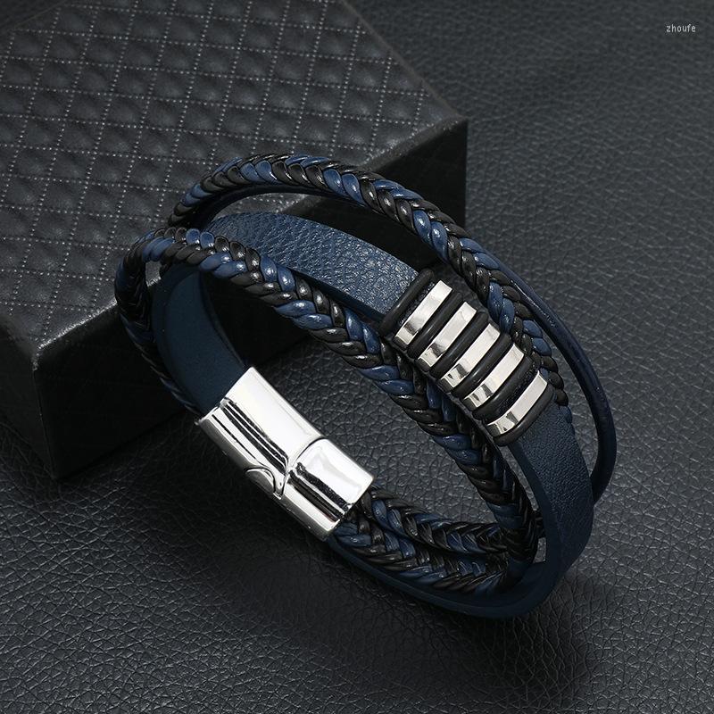 Bangle Alloy Magnet Buckle Leather Rope Hand Woven Bracelet Men's Jewelry Retro Lovers Gift Wholesale
Bangle Alloy Magnet Buckle Leather Rope Hand Woven Bracelet Men's Jewelry Retro Lovers Gift Wholesale