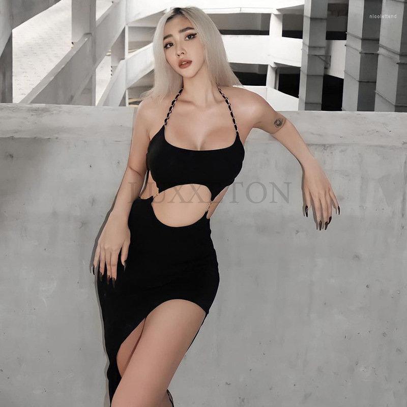 Casual Dresses Chain Halter Dress Hollow Irregular Women Waistless Sleeveless Split Bodycon Skinny Vacation Stylish Clubwear, Black
Casual Dresses Chain Halter Dress Hollow Irregular Women Waistless Sleeveless Split Bodycon Skinny Vacation Stylish Clubwear, Black