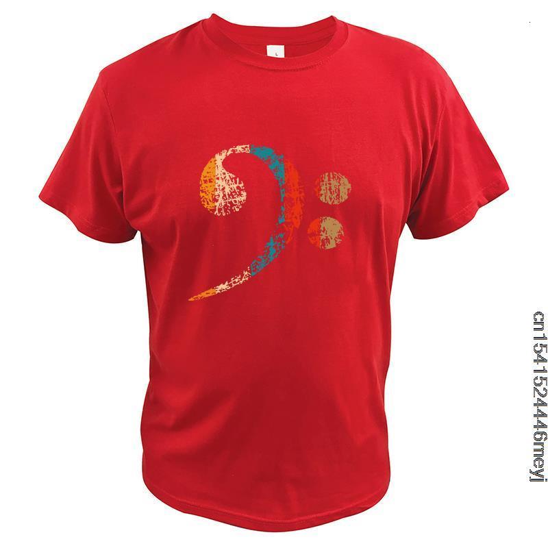 Men's T-Shirts Vintage Bass Clef T Shirt Gift for Bass Players Bassists T Shirt 100% Cotton Summer Short Sleeve EU Size Tees For Men 230509