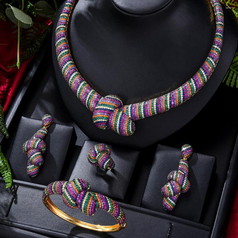 Necklace Earrings Set Jimbora Luxury Gorgeous 4pcs Bangle Ring African For Women Wedding Jewelry Trendy, Picture shown 
Necklace Earrings Set Jimbora Luxury Gorgeous 4pcs Bangle Ring African For Women Wedding Jewelry Trendy, Picture shown