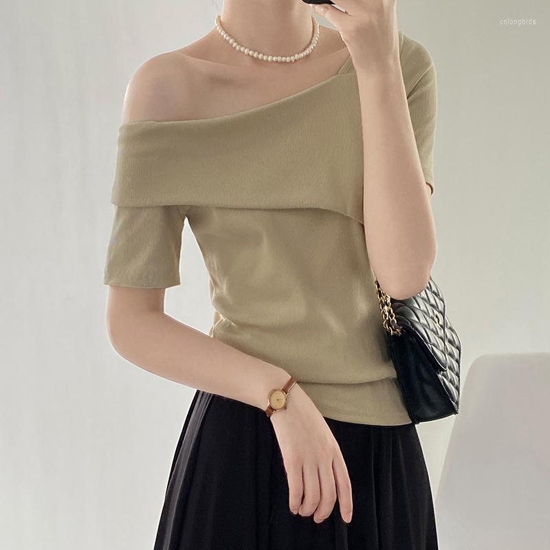 Women's T Shirts 2023 Summer Women's T-shirt Irregular Oblique Neck Off Shoulder Solid Casual Fit Short Sleeve Top 3152, Black
Women's T Shirts 2023 Summer Women's T-shirt Irregular Oblique Neck Off Shoulder Solid Casual Fit Short Sleeve Top 3152, Black