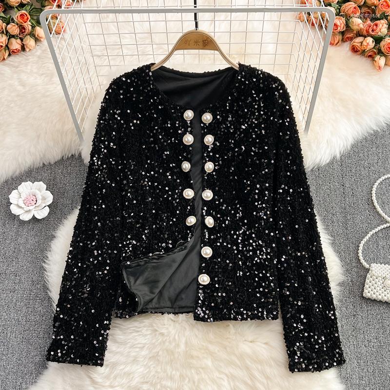 Women's Jackets Fashion Women's Cropped Jacket Double Breasted Sequined Slim Overcoat Temperament All-match Suit Coats Spring Autumn, Silver
Women's Jackets Fashion Women's Cropped Jacket Double Breasted Sequined Slim Overcoat Temperament All-match Suit Coats Spring Autumn, Silver