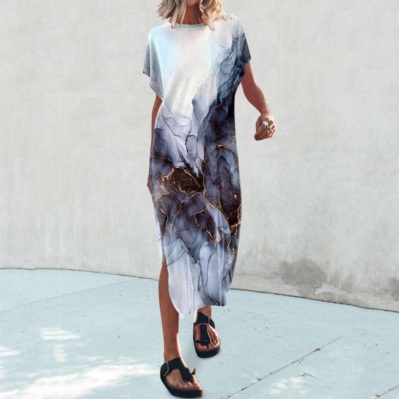 Casual Dresses Women's Long Beach Summer T Shirt Maxi Dress Batwing Sleeve Crewneck Loose Slit Side For Women Vestidos, Black
Casual Dresses Women's Long Beach Summer T Shirt Maxi Dress Batwing Sleeve Crewneck Loose Slit Side For Women Vestidos, Black
