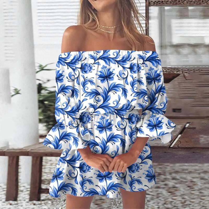 Casual Dresses Summer Blue Print For Women Vintage Beach Sexy Off Shoulder Tunic Sundresses Loose Fit Short Sleeve Tie Dress, Light blue
Casual Dresses Summer Blue Print For Women Vintage Beach Sexy Off Shoulder Tunic Sundresses Loose Fit Short Sleeve Tie Dress, Light blue