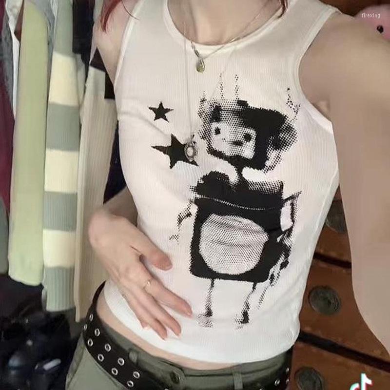 Women' Tanks Y2k Aesthetic Grunge Crop Tops Harajuku Graphic Robot Print Tank 00s Retro Kawaii Sleeveless T Shirts Vest Women Clothes
Women' Tanks Y2k Aesthetic Grunge Crop Tops Harajuku Graphic Robot Print Tank 00s Retro Kawaii Sleeveless T Shirts Vest Women Clothes