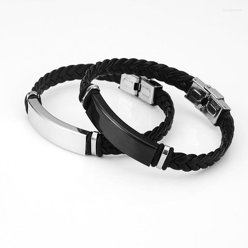 Link Bracelets KLGBraided Black Leather Men Bracelet 10x5 12x6mm Size Fashion Metal Magnetic Clasp Wrap Punk Charm Jewelry
Link Bracelets KLGBraided Black Leather Men Bracelet 10x5 12x6mm Size Fashion Metal Magnetic Clasp Wrap Punk Charm Jewelry