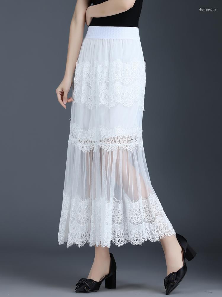 Skirts Women Summer Long Skirt Mesh Lace Patchwork Elastic High Waist A Line Pleated Womens Tulle, Black
Skirts Women Summer Long Skirt Mesh Lace Patchwork Elastic High Waist A Line Pleated Womens Tulle, Black
