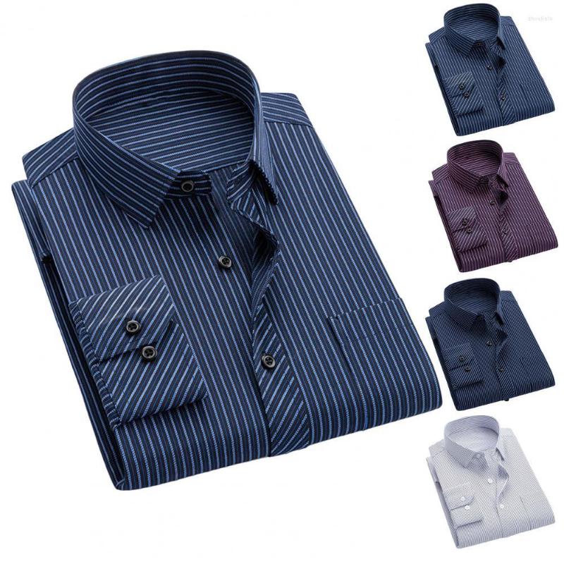 Men's Casual Shirts Social Dress Shirt Striped Temperament Streetwear Lapel Button Down Business For Dating, Blue
Men's Casual Shirts Social Dress Shirt Striped Temperament Streetwear Lapel Button Down Business For Dating, Blue