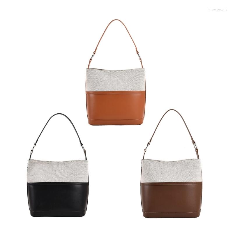 Evening Bags Contrast Color Women Bucket Bag PU Leather Shoulder Elegant Vintage Handbag Large Capacity Ladies Tote, Black
Evening Bags Contrast Color Women Bucket Bag PU Leather Shoulder Elegant Vintage Handbag Large Capacity Ladies Tote, Black