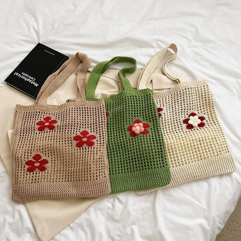 Evening Bags Women Handbags Totes For Leisure Travel Work Hollow Mesh Underarm Bag Birthday Gift Knit With Three-dimensional Flower Decor, Khaki
Evening Bags Women Handbags Totes For Leisure Travel Work Hollow Mesh Underarm Bag Birthday Gift Knit With Three-dimensional Flower Decor, Khaki