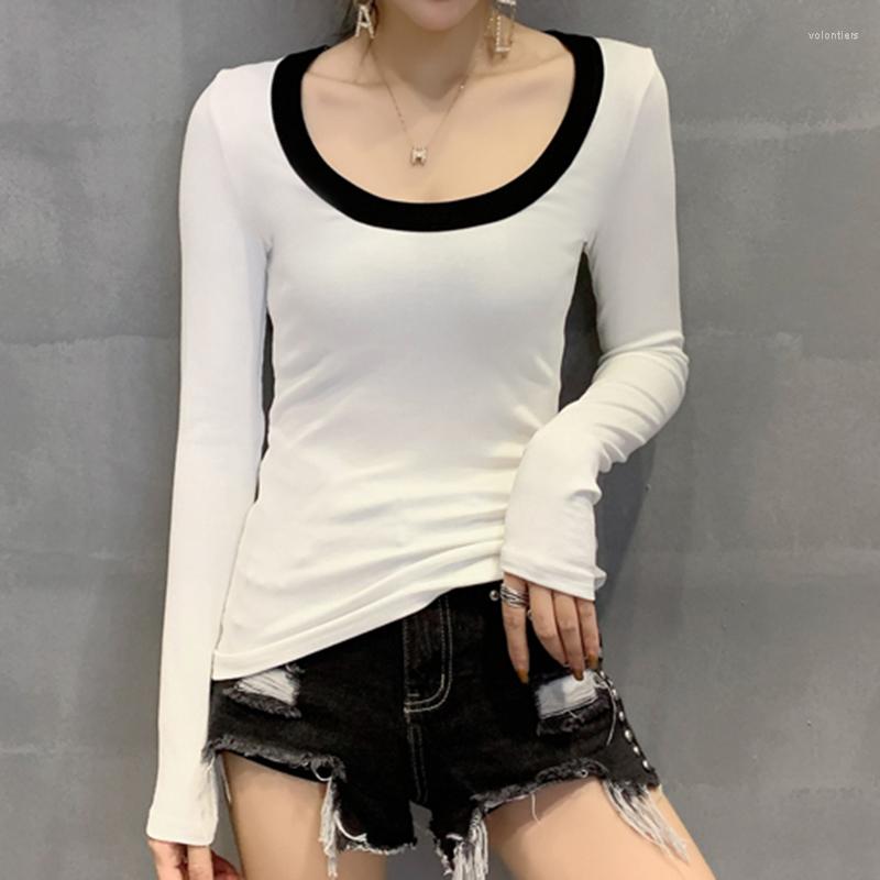 Women' T Shirts Long Sleeve Tees Cotton Women Shirt Spring 2023 Contrast Color Slim Elasticity Woman Clothes White O-Neck Tee Femme
Women' T Shirts Long Sleeve Tees Cotton Women Shirt Spring 2023 Contrast Color Slim Elasticity Woman Clothes White O-Neck Tee Femme