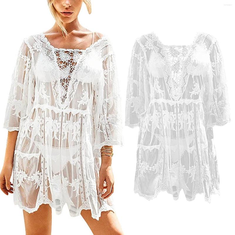 Women's Swimwear Women's Loose Cut Out Bikini Mesh Sexy Smock Beach Lace Sunscreen, White
Women's Swimwear Women's Loose Cut Out Bikini Mesh Sexy Smock Beach Lace Sunscreen, White