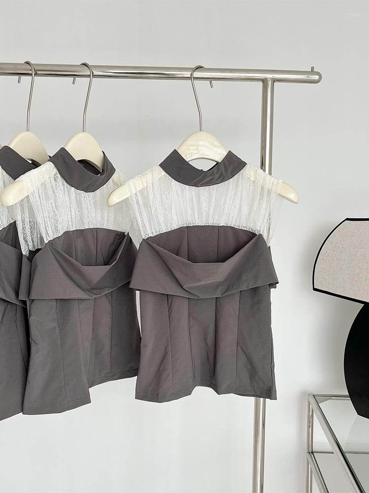 Women' Tanks 2023 Summer Women Vest Sleeveless Lace Patchwork Tops Design French Vintage Elegant Fashion Aesthetic Office Lady Stylish Slim, Grey
Women' Tanks 2023 Summer Women Vest Sleeveless Lace Patchwork Tops Design French Vintage Elegant Fashion Aesthetic Office Lady Stylish Slim, Grey