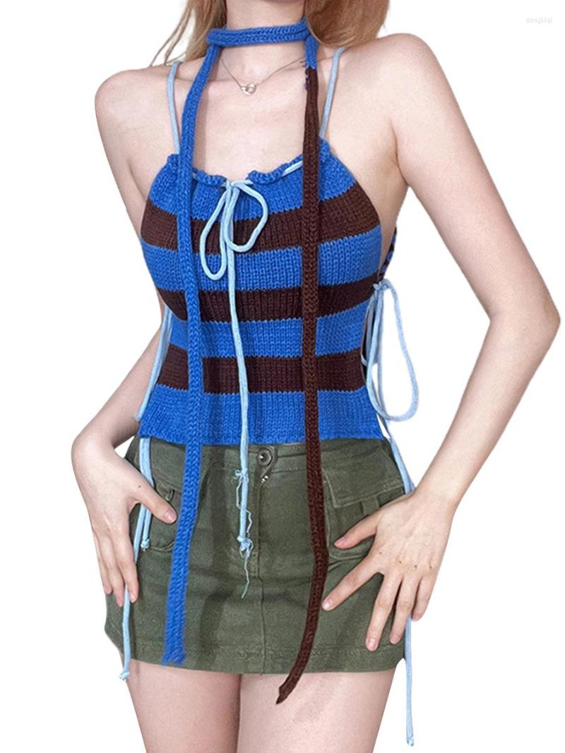Women' Tanks Women Knitted Cami Tops Sleeveless Spaghetti Strap Contrast Color Camisole Slim Fit Vest With Scarf, Blue
Women' Tanks Women Knitted Cami Tops Sleeveless Spaghetti Strap Contrast Color Camisole Slim Fit Vest With Scarf, Blue