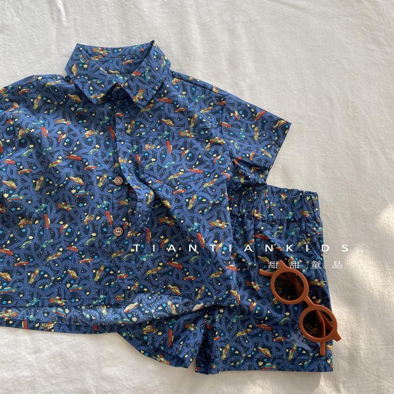 Sets Suits Sets Shirts Kids Shorts Elastic Waist Above Knee Length Turn down Collar Short Sleeve Single Breasted Summer Children Girls 230508, Beige 
Sets Suits Sets Shirts Kids Shorts Elastic Waist Above Knee Length Turn down Collar Short Sleeve Single Breasted Summer Children Girls 230508, Beige