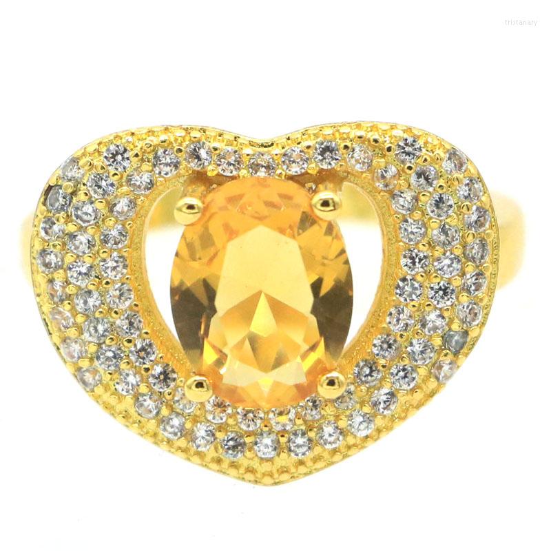 Cluster Rings 18x14mm Lovely Cute Heart 4g Golden Citrine White CZ Women Daily Wear Gold Silver Drop
Cluster Rings 18x14mm Lovely Cute Heart 4g Golden Citrine White CZ Women Daily Wear Gold Silver Drop