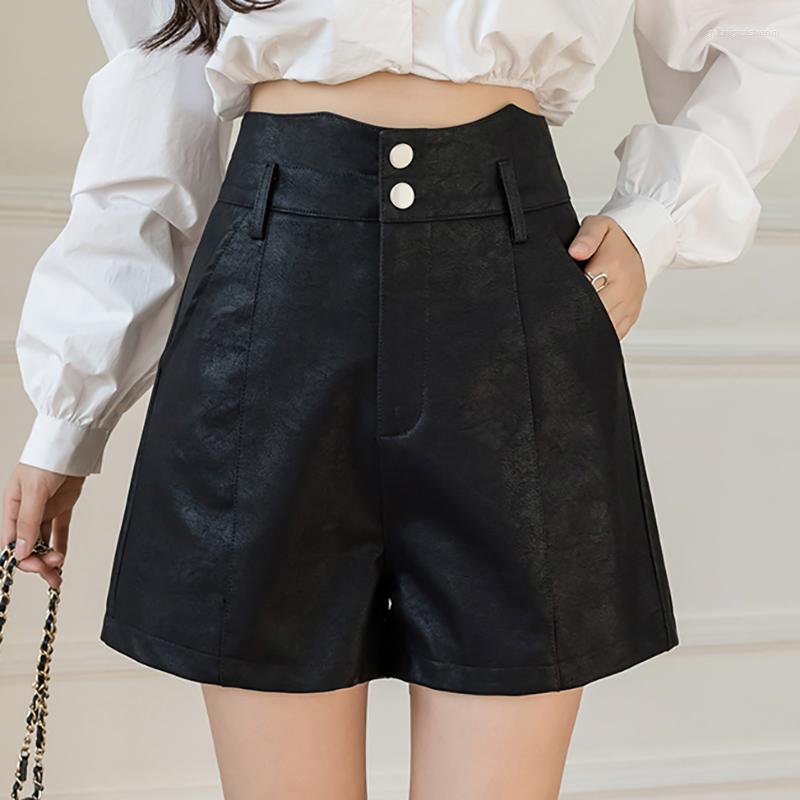 Women' Shorts England Style PU Leather Wide Leg Women Autumn Winter Short Femme Button High Waist Office Lady Feminino, Black
Women' Shorts England Style PU Leather Wide Leg Women Autumn Winter Short Femme Button High Waist Office Lady Feminino, Black
