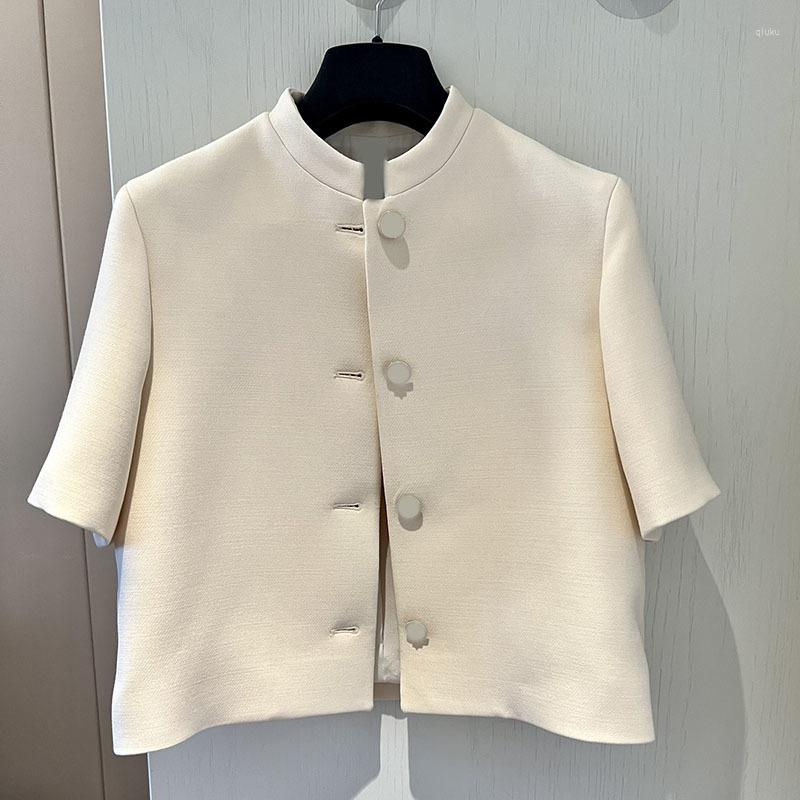 Women's Jackets High Quality Runway Wool Silk Short Jacket Women 23 Fashion Elegant Sleeve Stand Collar Single Breasted Slim Outwear, Beige
Women's Jackets High Quality Runway Wool Silk Short Jacket Women 23 Fashion Elegant Sleeve Stand Collar Single Breasted Slim Outwear, Beige