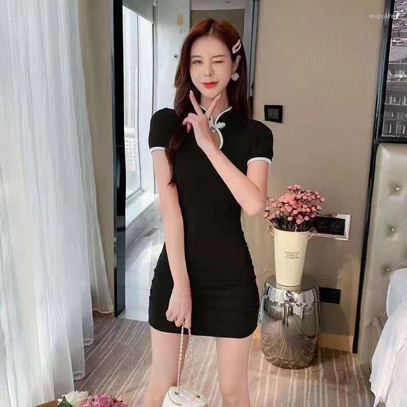 Ethnic Clothing 2023 Summer Short Traitonal Chinese Style Girls Cheongsam Improved Young Retro Waist Slimming Show Skinny Bag Buttock Dress
Ethnic Clothing 2023 Summer Short Traitonal Chinese Style Girls Cheongsam Improved Young Retro Waist Slimming Show Skinny Bag Buttock Dress