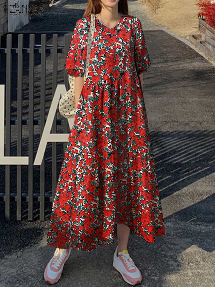 Casual Dresses ZANZEA Summer Women Bohemian Floral Printed Dress Vintage Short Sleeve Beach Holiday Sundress Casual Long Vestidos Robe Femme 230509, Red
Casual Dresses ZANZEA Summer Women Bohemian Floral Printed Dress Vintage Short Sleeve Beach Holiday Sundress Casual Long Vestidos Robe Femme 230509, Red
