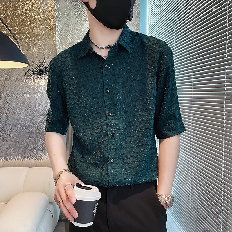 Men's Casual Shirts 2023 Summer Light Luxury Fashion Short-sleeved Men Tops Comfortable Boutique Clothing, White
Men's Casual Shirts 2023 Summer Light Luxury Fashion Short-sleeved Men Tops Comfortable Boutique Clothing, White