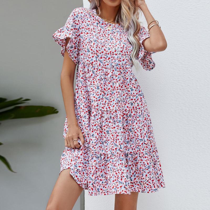 Casual Dresses Women Vintage Print Short Sleeve Dress Mini Simple Layer Ruffle Long Butterfly Sleeves, Grey
Casual Dresses Women Vintage Print Short Sleeve Dress Mini Simple Layer Ruffle Long Butterfly Sleeves, Grey