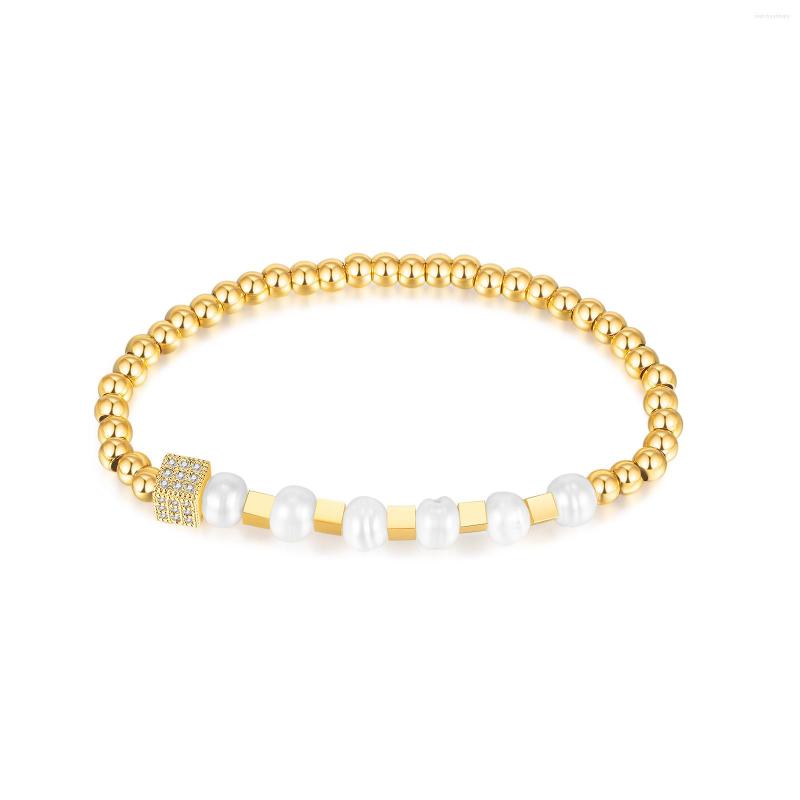 Charm Bracelets Korean Fashion Beaded Chain Stainless Steel CZ Freshwater Pearl Wristband Gold Woman Jewelry
Charm Bracelets Korean Fashion Beaded Chain Stainless Steel CZ Freshwater Pearl Wristband Gold Woman Jewelry