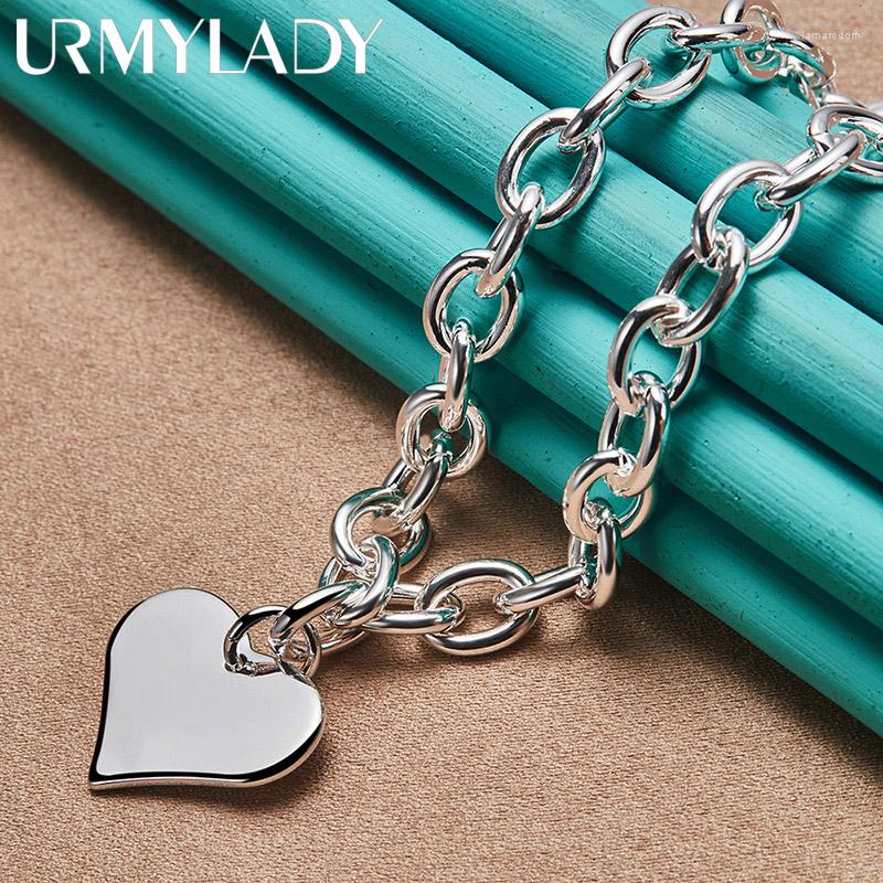 Chains URMYLADY 925 Sterling Silver Love Heart 18 Inch Pendant Necklace For Women Wedding Party Fashion Charm Jewelry
Chains URMYLADY 925 Sterling Silver Love Heart 18 Inch Pendant Necklace For Women Wedding Party Fashion Charm Jewelry